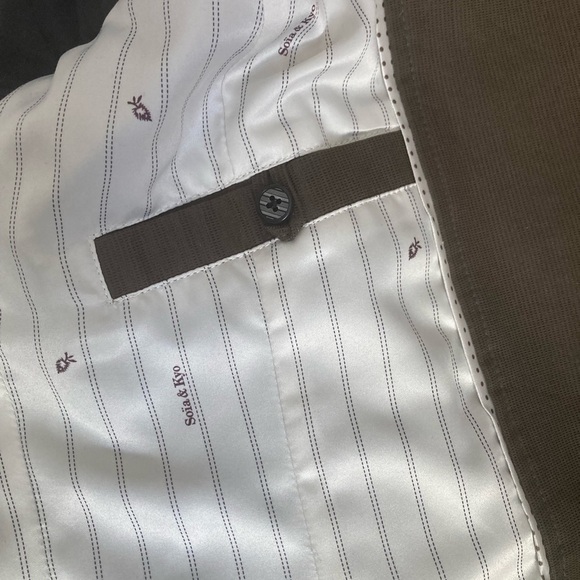 Soia & Kyo Jacket Women’s Brown Cotton Blend Zip Front with Storm Flap Jacket - Picture 5 of 14